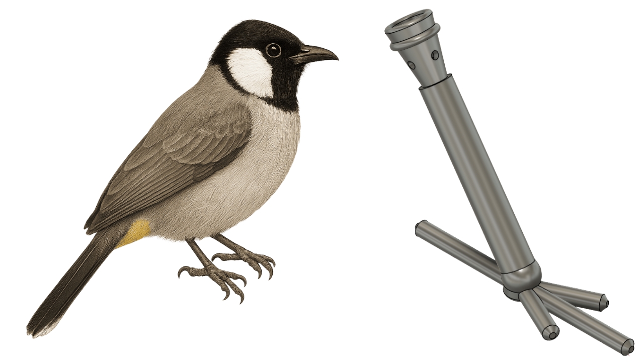 White-cheeked Bulbul Prosthetic